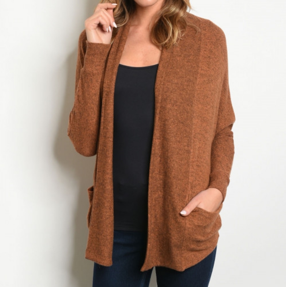 New Junior's Boutique Rust sweater cardigan